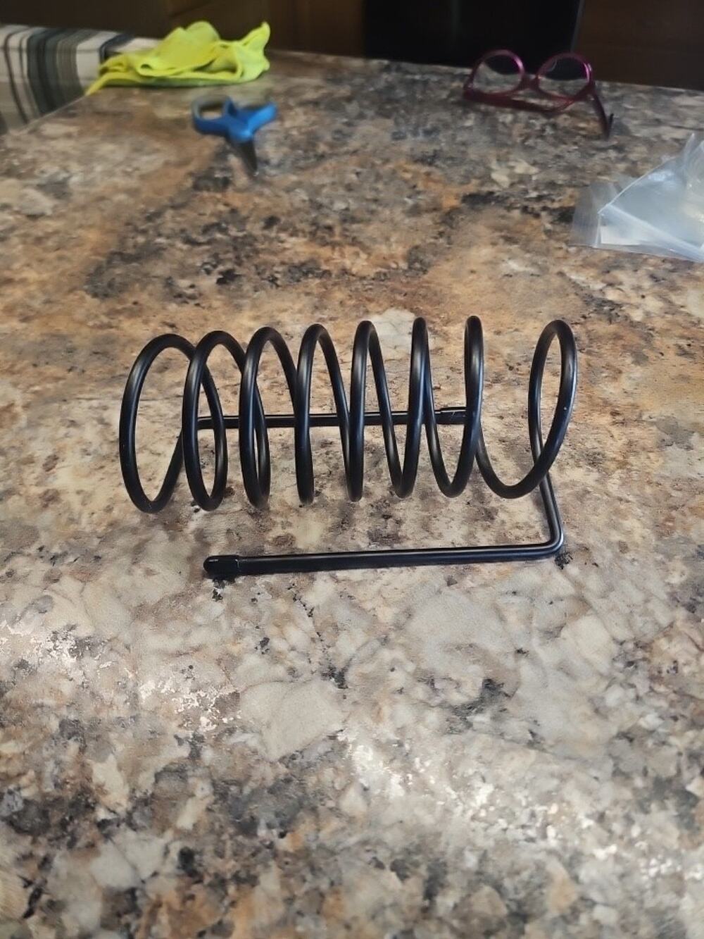 VTG Metal Spring Coil Desk Letter Organizer Office Mail Envelope Holder MCM